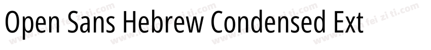 Open Sans Hebrew Condensed Extra Bo字体转换